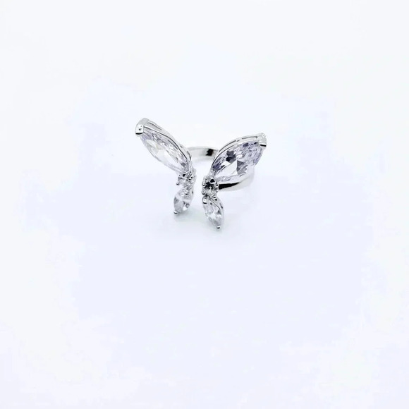 Butterfly Adj. Ring 18k Gold Pltd. - Picture 1 of 4